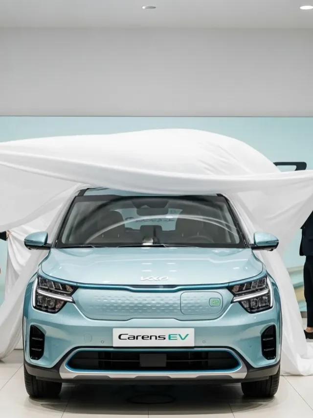 Kia Carens EV in the showroom