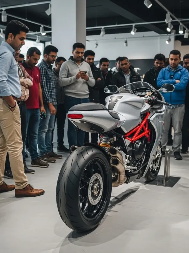 MV Agusta Superveloce 1000 Ago in the showroom